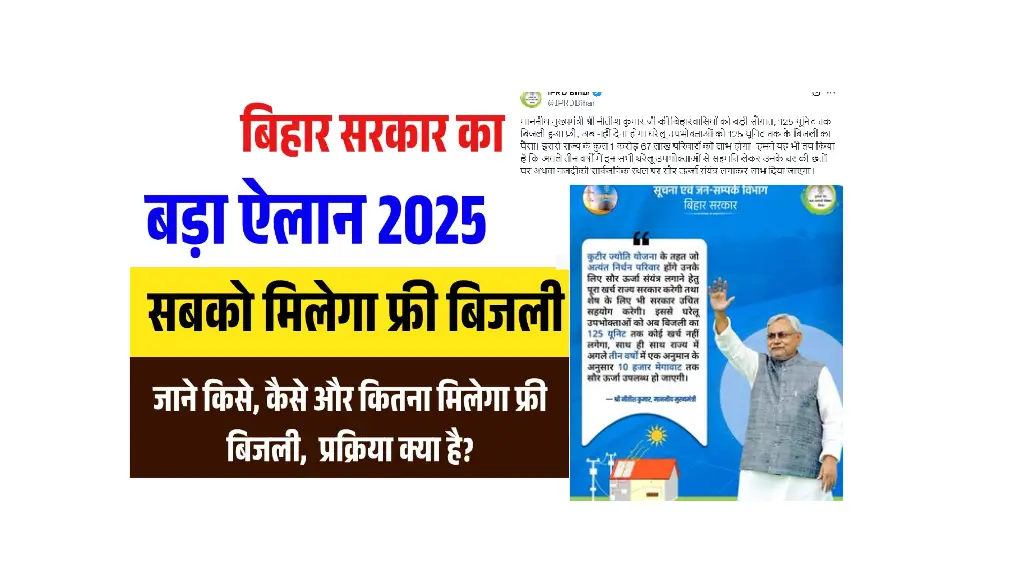 Bihar Free Bijli Scheme 2025