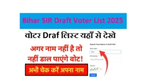 Bihar SIR Draft Voter List 2025