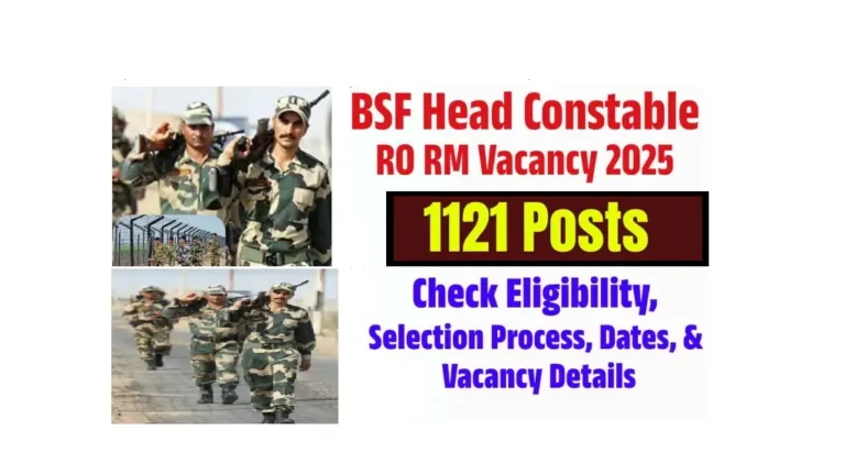 BSF Head Constable RO/RM Recruitment 2025