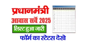 Pradhan Mantri Awas Yojana Gramin Survey List 2025