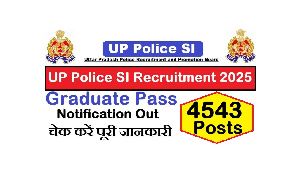 UP Police SI Vacancy 2025