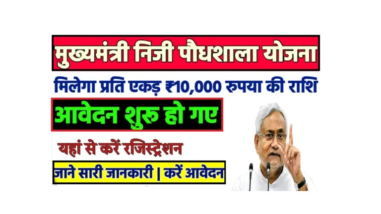 Mukhyamantri Niji Paudhshala Yojana 2025