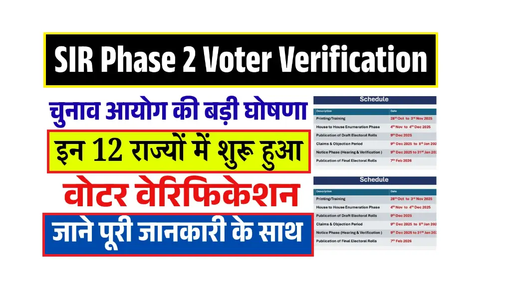 SIR Phase 2 Voter Verification 2025