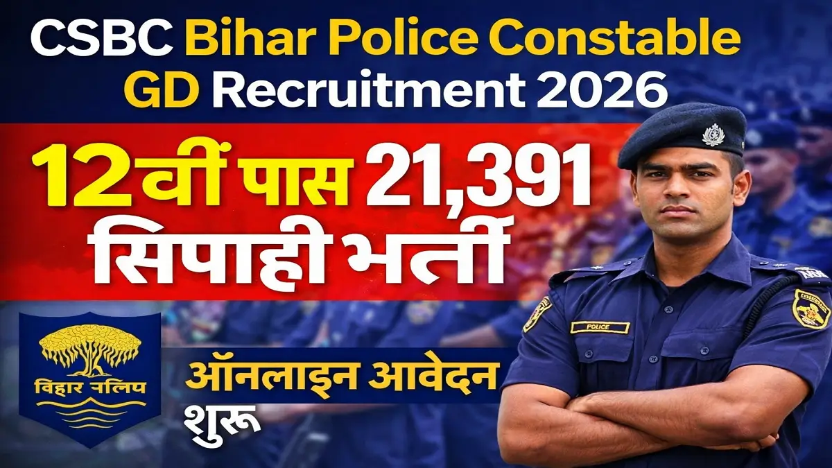 CSBC Bihar Police Constable GD Recruitment 2026